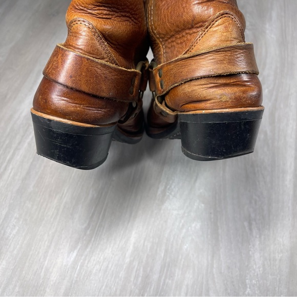 Frye Brown Leather Harness Boots - Picture 9 of 13